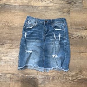 Denim mini skirt